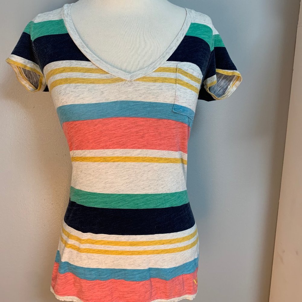 American Eagle striped V-neck- Women's Small